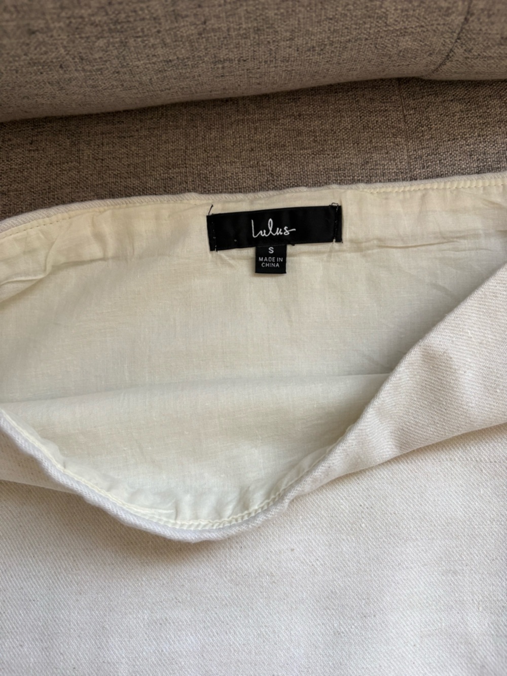 Lulu's Belinda Beige Tassel Mini Skirt - Picture 6 of 7